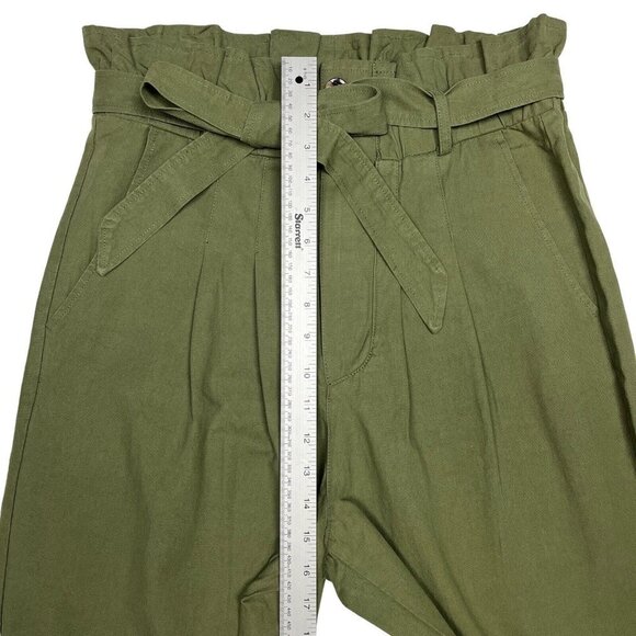 7 For All Mankind Khaki Tie-Waist Straight Leg Pants - Picture 6 of 12